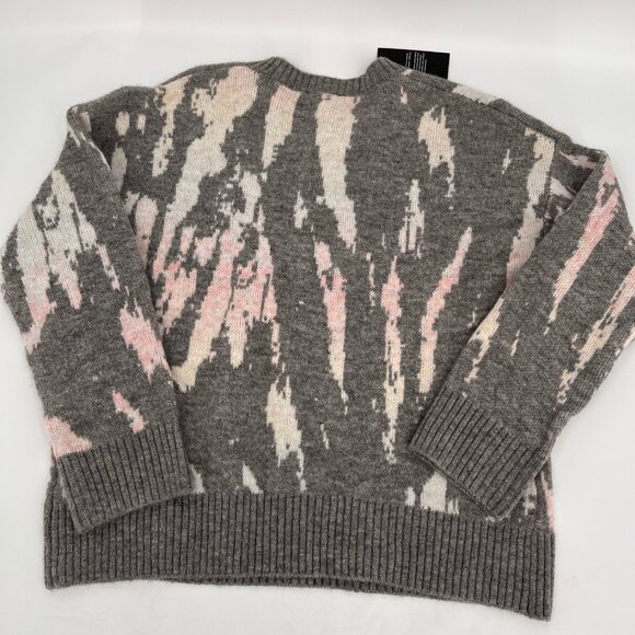 Rails Virgo Gray Tie Die Sweater Size S Crewneck Soft Knit Acrylic Wool Blend - Picture 4 of 9